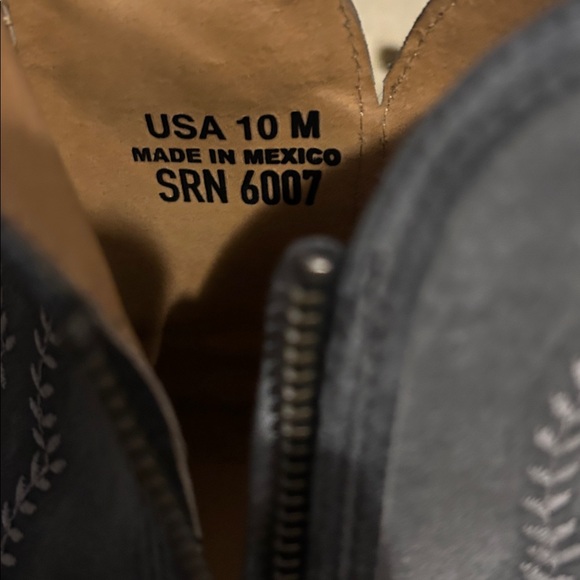 Blue Gray leather suade Embroidered sterling river boots Ankle Boots - Picture 7 of 9